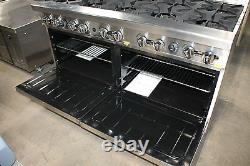 60 RANGE 10 BURNERS With 2 OVENS RANGE STOVE CASTERS AGR-10B LP GAS FREE LIFTGATE