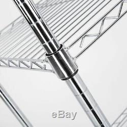 60x30x14 Adjustable 5 Tier Wire Shelving Rack Heavy Duty Chrome Steel Shelf