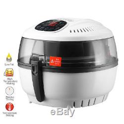 7.4QT Electric 1700W Oil Less Air Fryer Timer and Temperature Control White