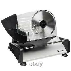 7.5 Meat Electric Food Slicer Commercial Cutter Steel Cheese Cooks Kitchen Home