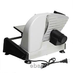 7.5 Meat Electric Food Slicer Commercial Cutter Steel Cheese Cooks Kitchen Home