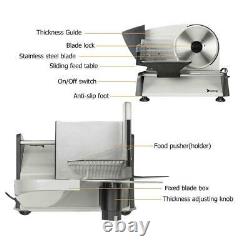 7.5150W Commercial Meat Slicer Electric Deli Cheese Slice Veggie Cutter Kitchen