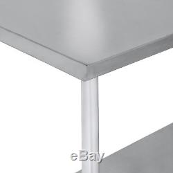 72 x 24 Stainless Steel Work Prep Table W Backsplash Commercial Kitchen