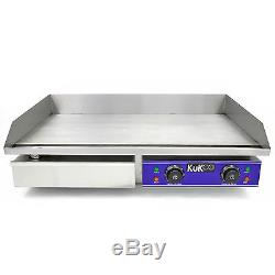 73cm Commercial Electric Griddle Countertop Kitchen Hotplate Stainless Steel
