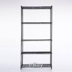 73x36x14 Heavy Duty 5 Tier Layer Steel Wire Shelving Rack Shelf Adjustable