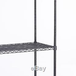 82x48x18 Heavy Duty 4 Tier Shelving Rack Steel Wire Metal Shelf Adjustable
