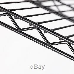 82x48x18 Heavy Duty 5 Tier Adjustable Layer Wire Shelving Rack Steel Shelf