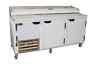 84 New Us-made Two Half (2) Door Refrigerated Pizza Salad Prep Table Restaurant