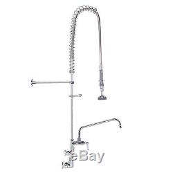 8Center Commercial Kitchen with12Add-On Faucet Wall Mounted Pre-Rinse Faucet