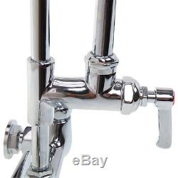 8Center Commercial Kitchen with12Add-On Faucet Wall Mounted Pre-Rinse Faucet