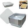 9 X 9 No9 Large Aluminium Foil Food Containers With Lids Oven Baking Take Away
