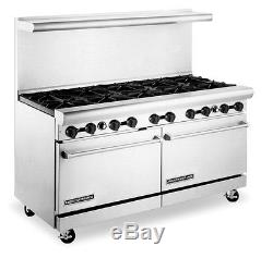 American Range 60in Gas 10 Burners & 2 Convection Ovens Ar-10-cc