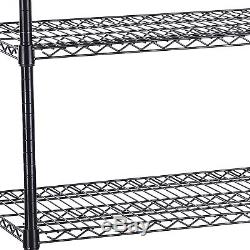 Adjustable 4 Tier 82x46x18 Wire Metal Shelving Rack Steel Heavy Duty Shelf