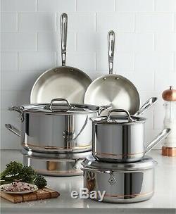 All-Clad Copper Core Stainless 10-Pc Cookware Set Pan Pots NEW $1,725 USA Made