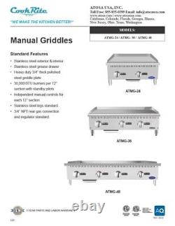 Atosa ATMG-48-LP 48 WIDE GRIDDLE PROPANE