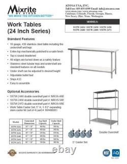 Atosa SSTW-2436 24? X 36? STAINLESS STEEL Worktable