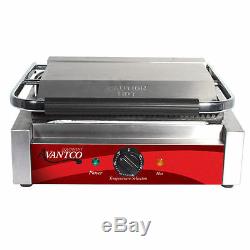 Avantco P78 Grooved Top Bottom Commercial Panini Sandwich Press Grill Restaurant