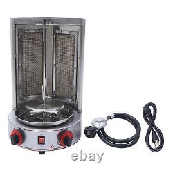 BBQ Vertical Doner Kebab Grill Broiler 3000W Gas Shawarma Machine Spinning Grill