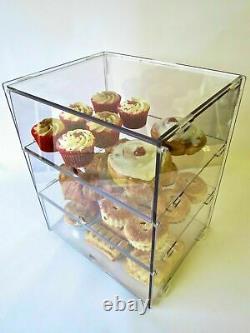 Bakery Case Display Ideal for Cakes, Doughnuts Pastries etc. 3 sizes & 4 Options