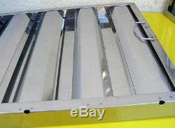 Box of 6 Restaurant Hood Filters 20 x 20 x 2, Stainless Steel Grease Baffle