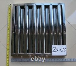Box of 6 pc Defense Stainless Steel Commercial Hood Baffle Grease Filter 20 x 20