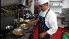 Busy Chef At Work Action Inside An Indian Restaurant Kitchen At Bradford Zouk Tea Bar U0026 Grill U K