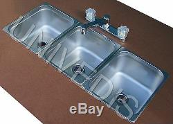 CONCESSION Sink STAND Trailer three 3 COMPARTMENT NEW