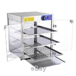 Commercial 20x20x24 Countertop 3-Tier Food Pizza Warmer Display Cabinet Case