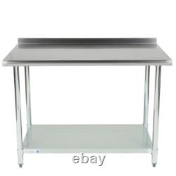 Commercial 24 x 36 Stainless Steel Work Prep Table With Backsplash Kitchen NSF