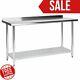 Commercial 24 X 60 Stainless Steel Work Prep Table With Backsplash Kitchen Nsf