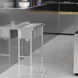 Commercial 304 Stainless Steel Sink 3 Compartment Free Standing Utility Sink
