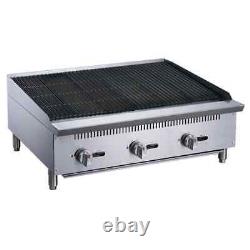 Commercial 36 in. Countertop Charbroiler 1 Burner Gas & Propane SS