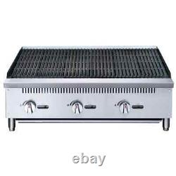 Commercial 36 in. Countertop Charbroiler 1 Burner Gas & Propane SS