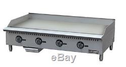 Commercial 48 Thermostatic Control Gas Griddle Restaurant Duty Nat Or Lp Gas