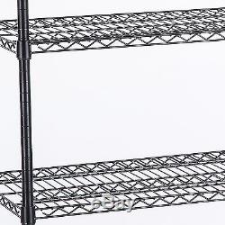 Commercial 82x48x18'' Wire Shelving Rack 4 Tier Adjustable Steel Shelf