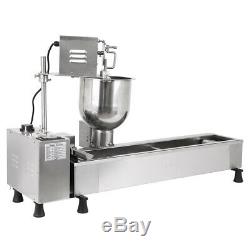 Commercial Automatic Donut Fryer Maker Machine Wide Oil Tank 3 Sets Free Mold