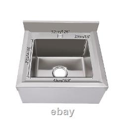 Commercial Catering Sink Stainless Steel Kitchen Warewashing Sink 1 Compartment