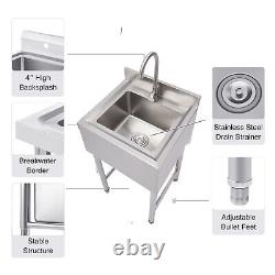 Commercial Catering Sink Stainless Steel Kitchen Warewashing Sink 1 Compartment