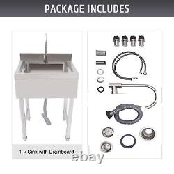 Commercial Catering Sink Stainless Steel Kitchen Warewashing Sink 1 Compartment