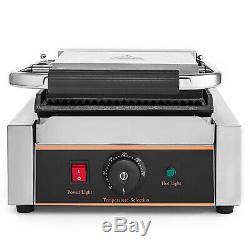 Commercial Electric Contact Press Grill Griddle BBQ Panini Sandwich Non-stick