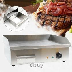 Commercial Electric Griddle Flat Top Grill Hot Plate BBQ Grill Countertop 3000W