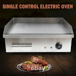 Commercial Electric Griddle Flat Top Grill Hot Plate BBQ Teppanyaki 3KW Nonstick