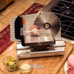 Commercial Electric Meat Food Slicer Steel Cheese Cutter Kitchen Tool 7.5 Blade