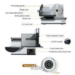 Commercial Electric Meat Slicer 7.5 Blade Bread Cutter Food Kitchen Machines US