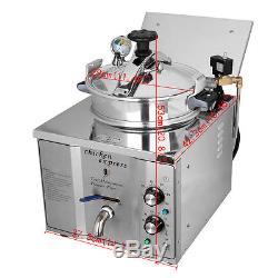 Commercial Electric Pressure Fryer 16L Chicken Fish Veg 2.4KW Stainless