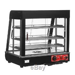 Commercial Food Pizza Heated Display Warmer Cabinet Case Restaurant Food Court