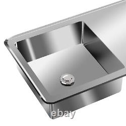 Commercial Food Prep Table Sink Bowl Stainless Steel Kitchen Sink 1206080cm