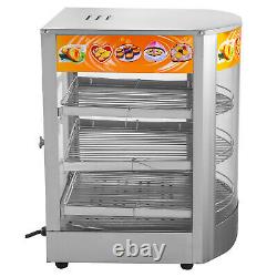 Commercial Food Warmer Court Heat Food pizza Display Warmer Cabinet 14 Glass