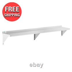 Commercial Kitchen 12 x 84 Stainless Steel Wall Shelf 340 lb. Capacity Shelve