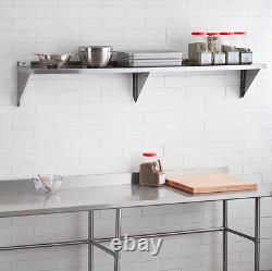 Commercial Kitchen 12 x 84 Stainless Steel Wall Shelf 340 lb. Capacity Shelve